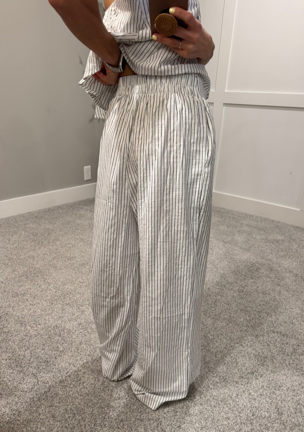 Pen Pinstripe Set | White/Black