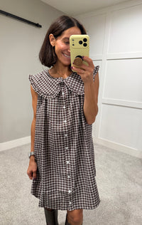 The Eloise Brown Checkered Dress