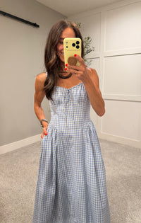 Vivian Checkered Dress | Blue