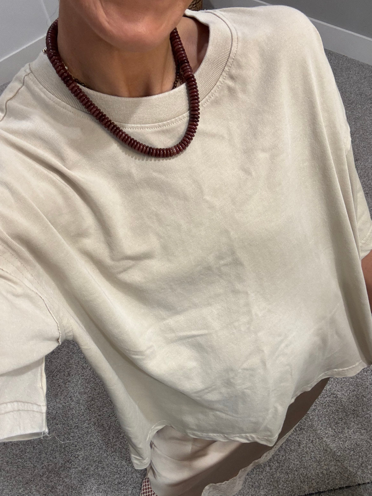Everday Oversized Tee & Shorts SET | Bone