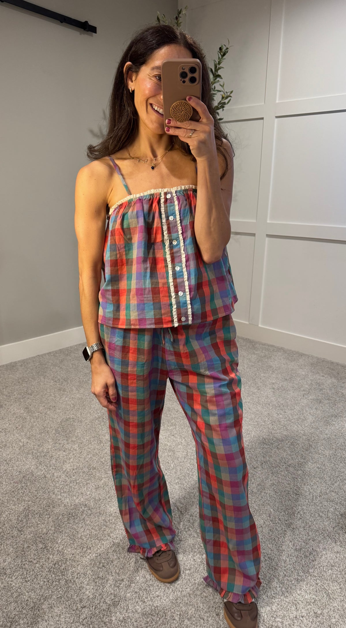 Pippa Plaid Top