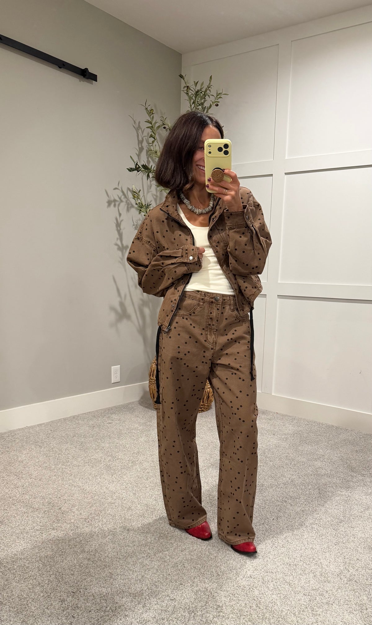 The Jo Jo Polka Dot Pants | Cocoa/Black