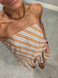 Nash Striped Strapless Top (Open Back)