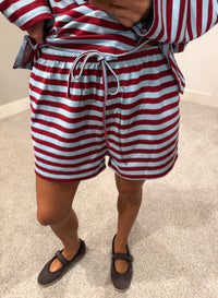 The Marlowe Stripe Set | Burgundy/Blue
