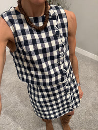 Kenna Gingham Set | Navy