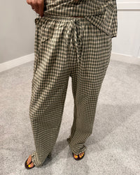 Olivia Plaid Set | Olive/Taupe