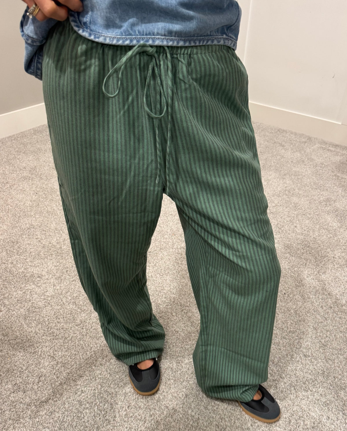 Dena Striped Pant | Green