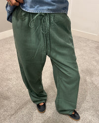 Dena Striped Pant | Green