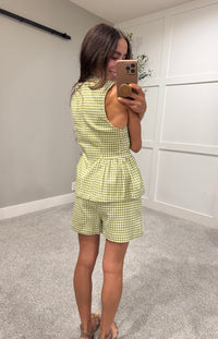 Isla Gingham Set | Matcha