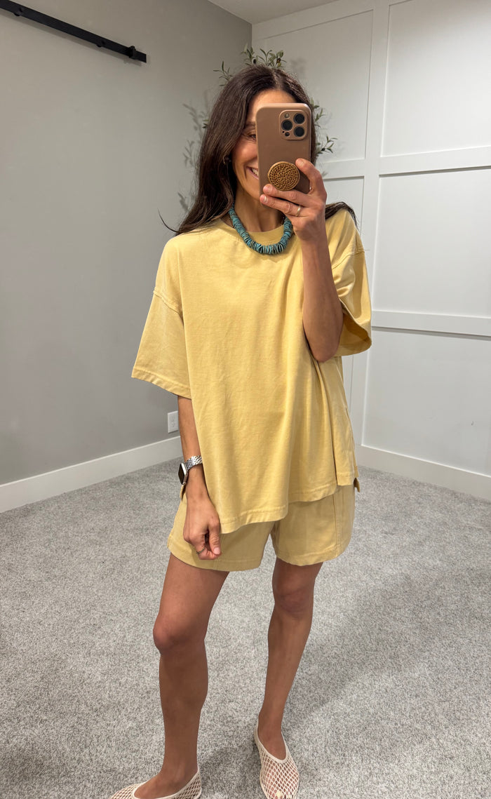 Everday Oversized Tee & Shorts SET | Dandelion