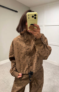 The Jo Jo Polka Dot Jacket | Cocoa/Black
