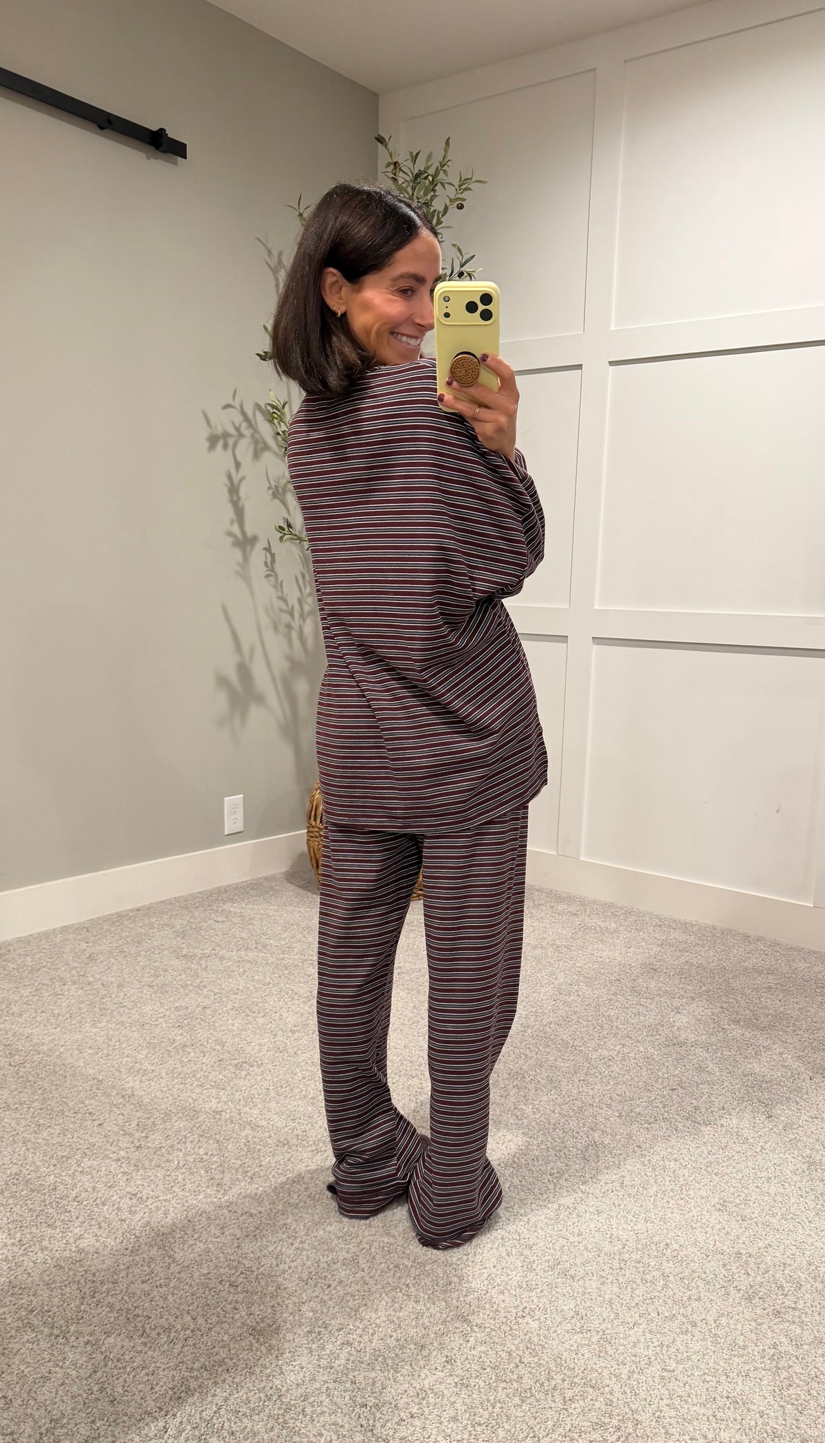 Lorenze Striped Set | Maroon Multi Stripe