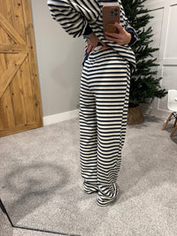 Crew Navy Striped Sweatpants