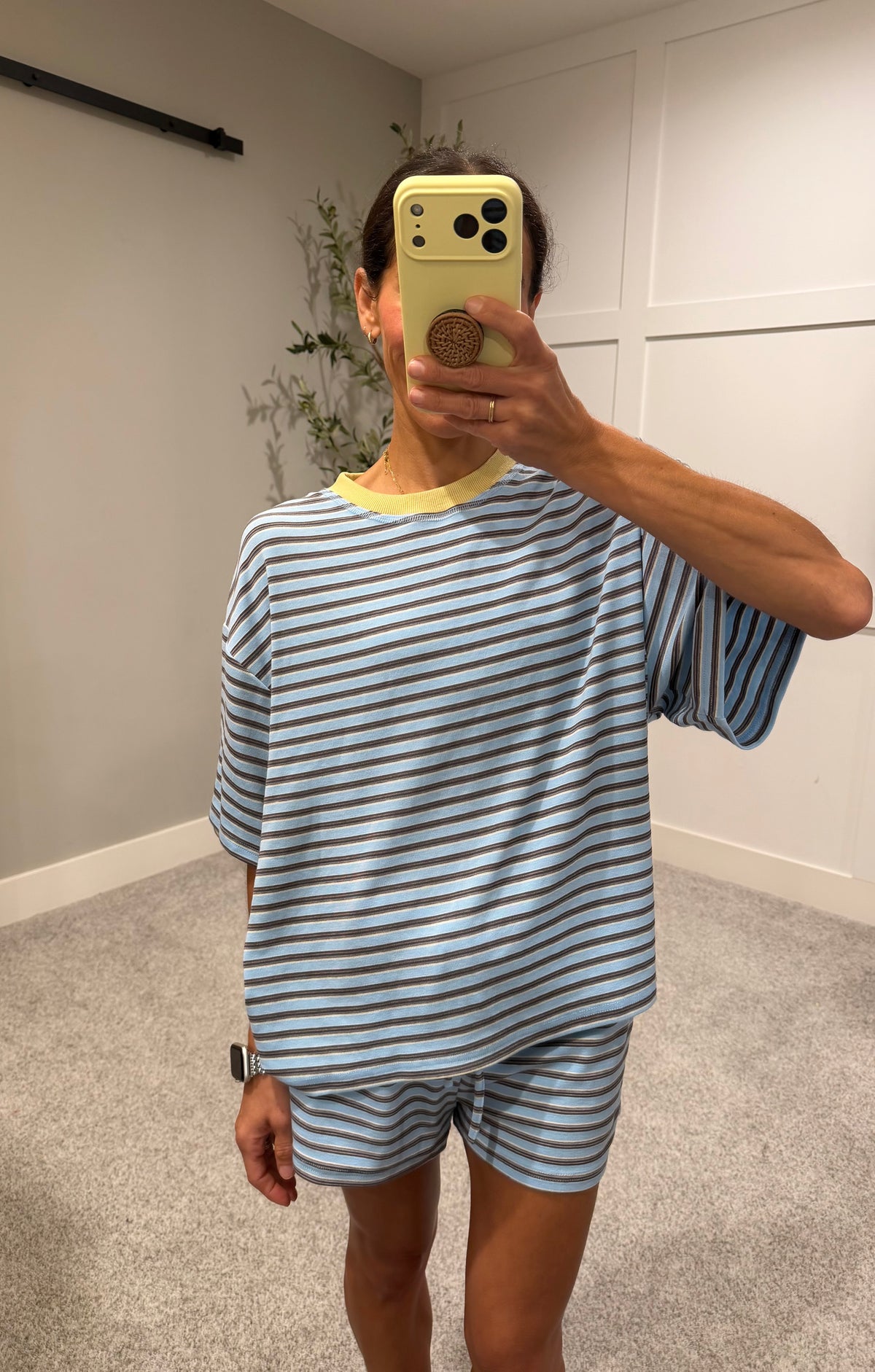 Coffee Run Striped Top | Blue