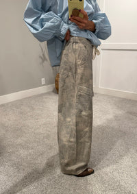 Lex Brushed Print Camo Cargo Pant