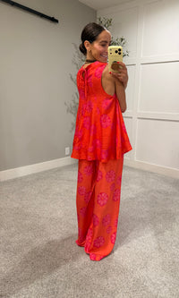 Kaui Floral Set | Red Orange