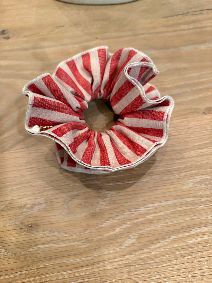 RED DENIM CORSET SCRUNCHIE