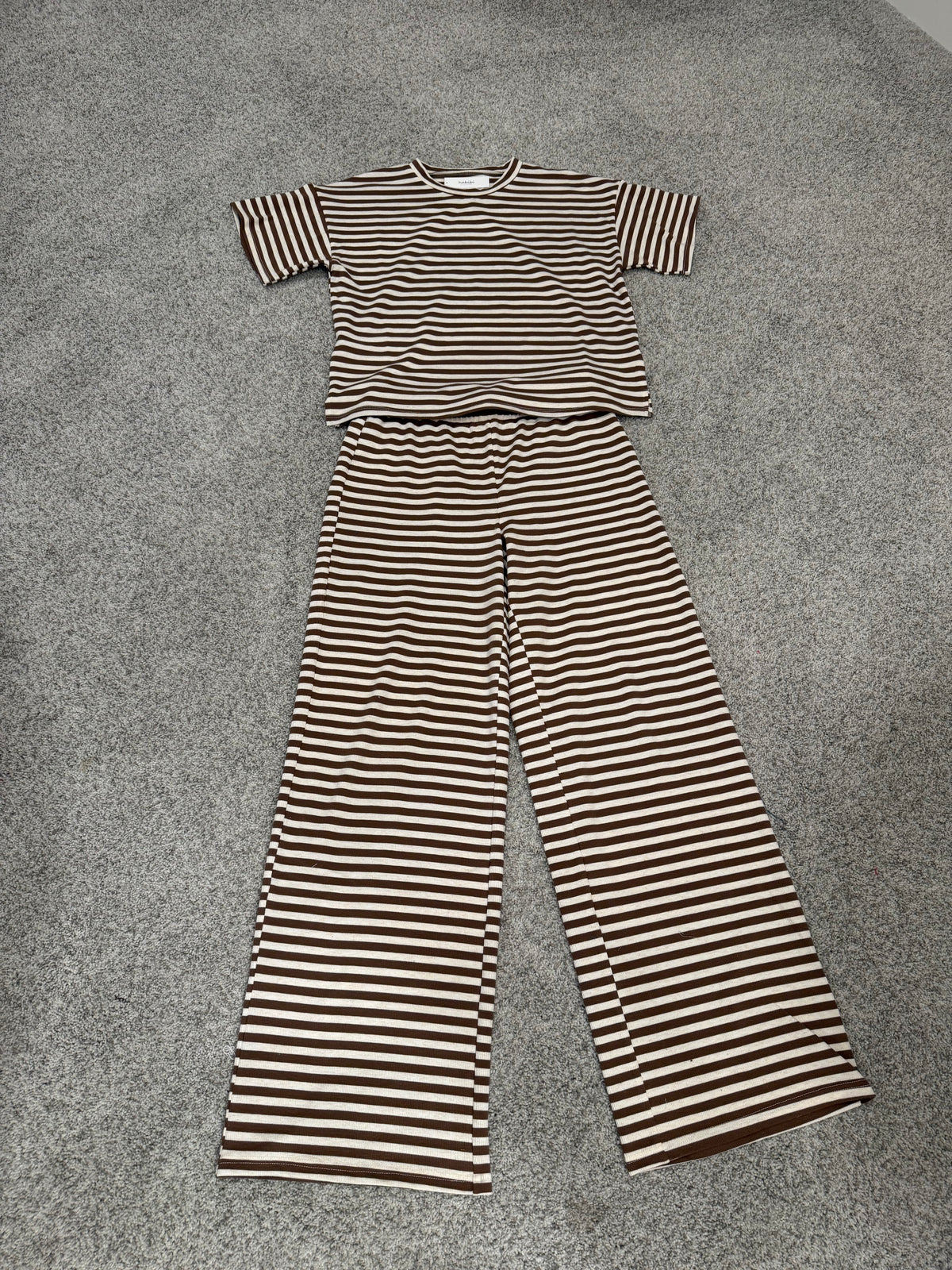 Bailey Striped Set | Brown