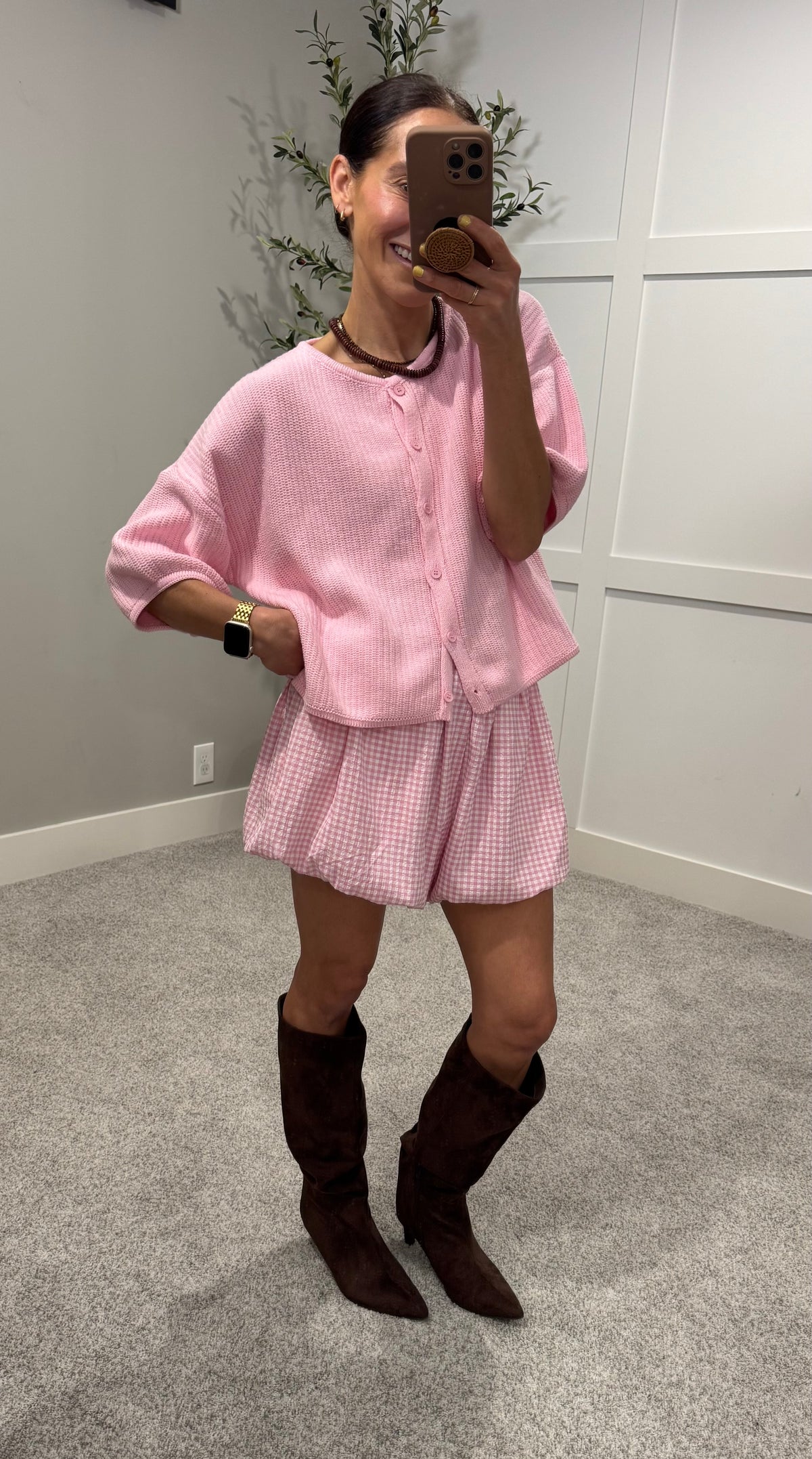 Fay Bubble Hem Shorts | Pink