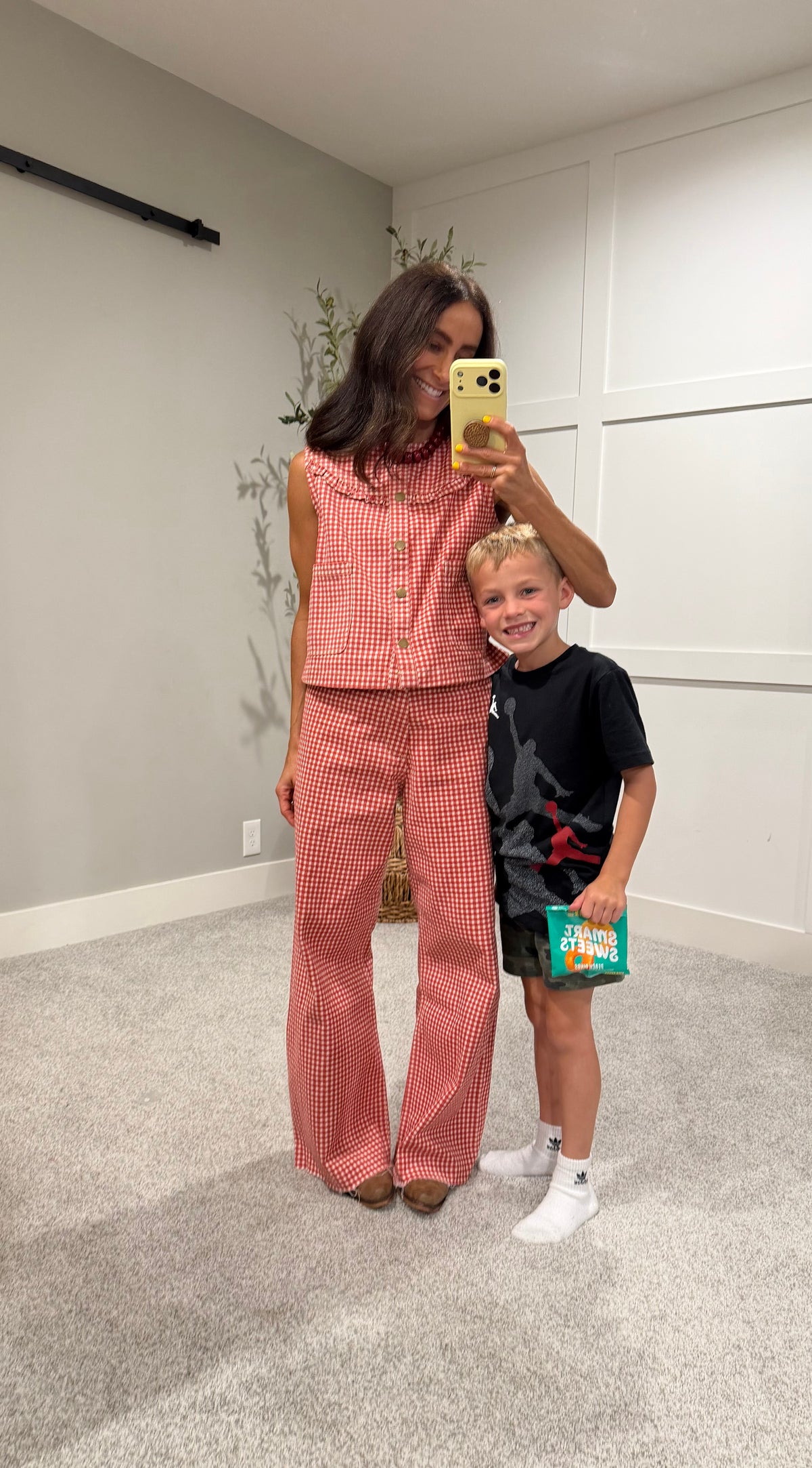 Big Red Gingham Pants