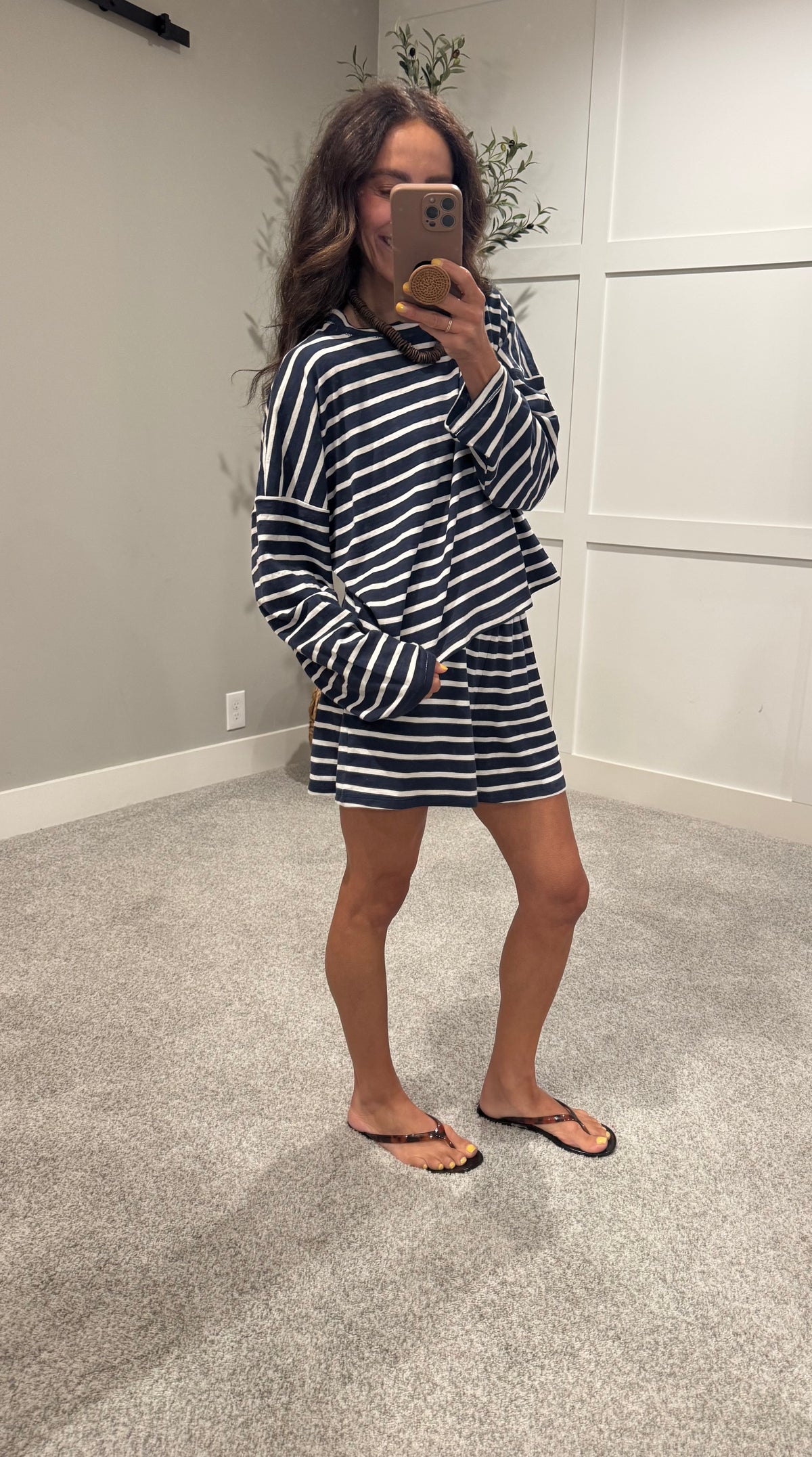Summer Nights Striped Set | Navy
