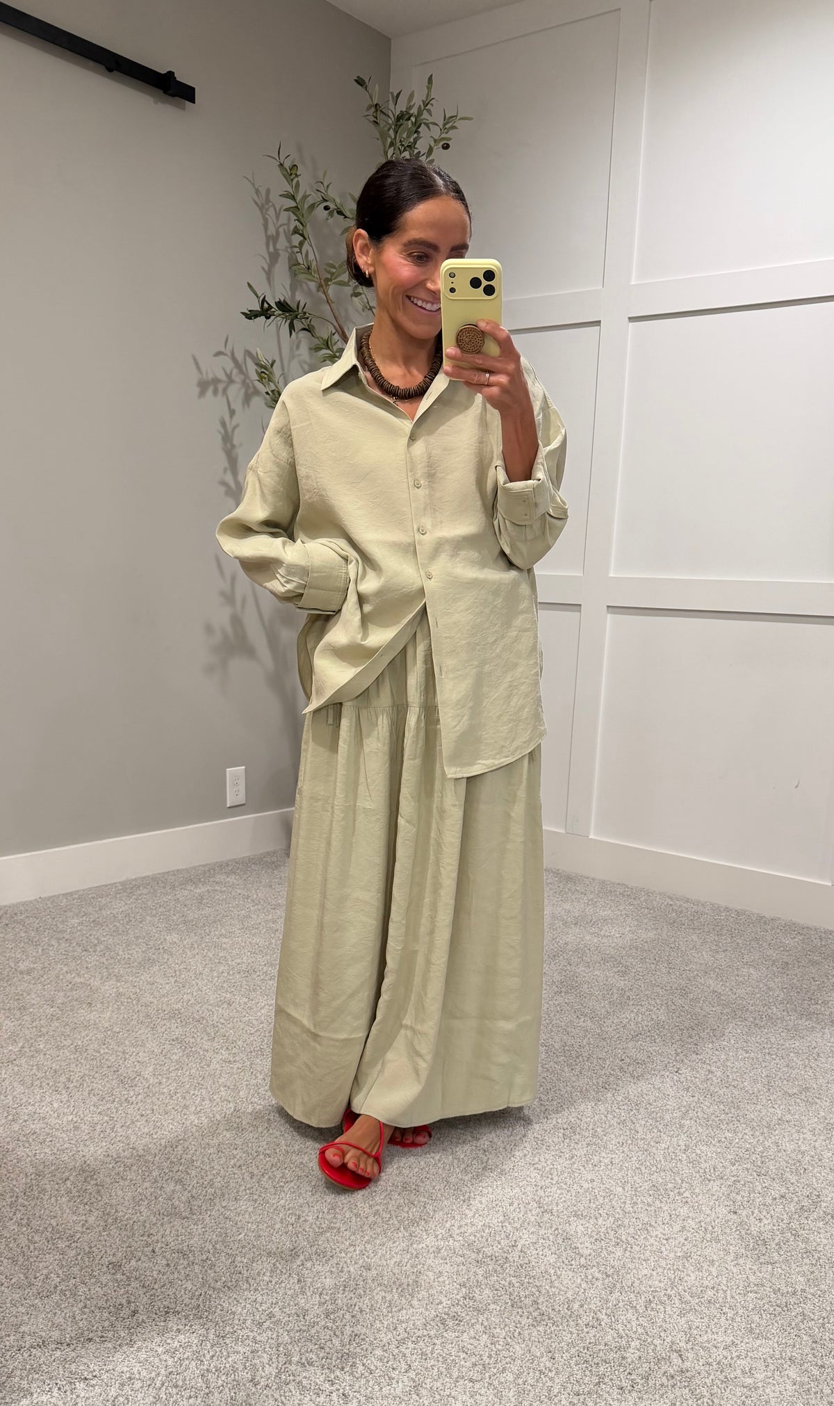 Dreamer Drawstring Waist Skirt | Sage Brush