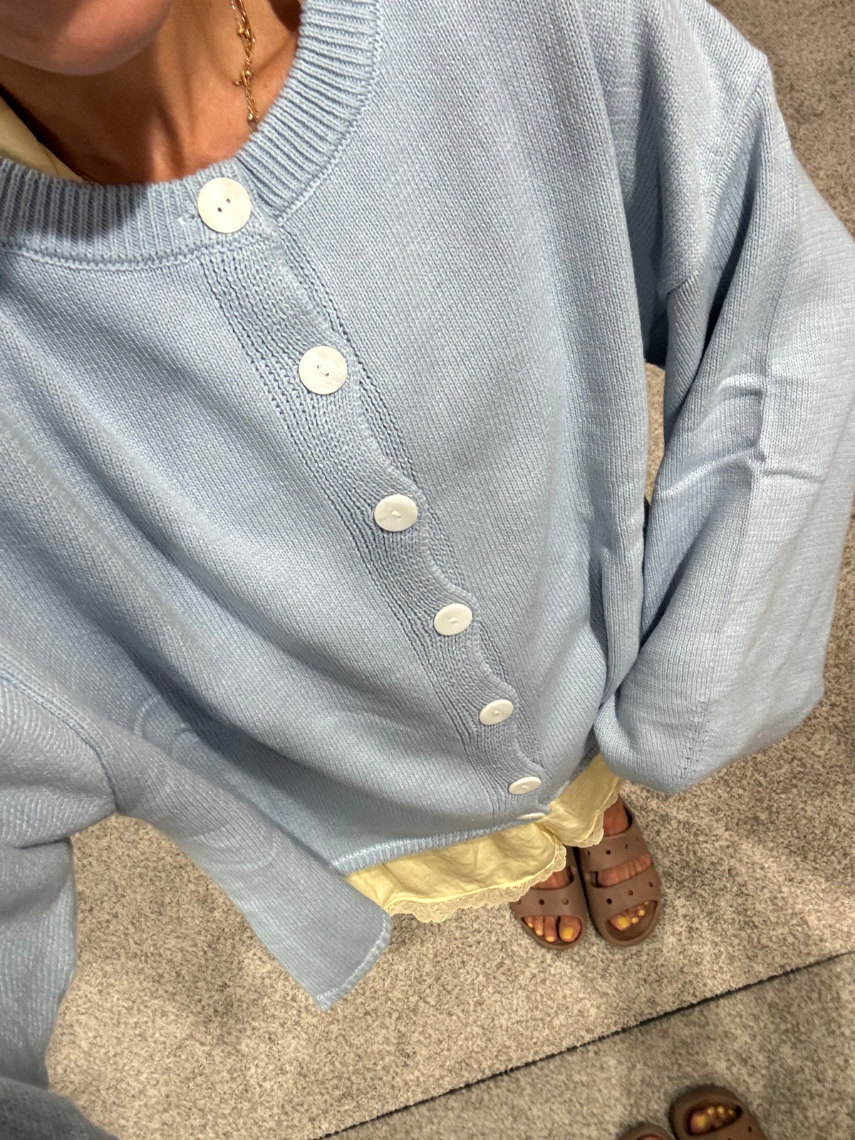 Juniper Cotton Cardigan | Light Blue