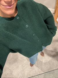 The Perfect Button up Cardigan | Forest Green