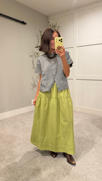 Poplin Skirt | Avocado