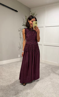 Neily Gingham Maxi | Red/Navy