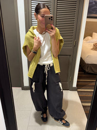 Striped Drawstring Jogger Pants | Midnight
