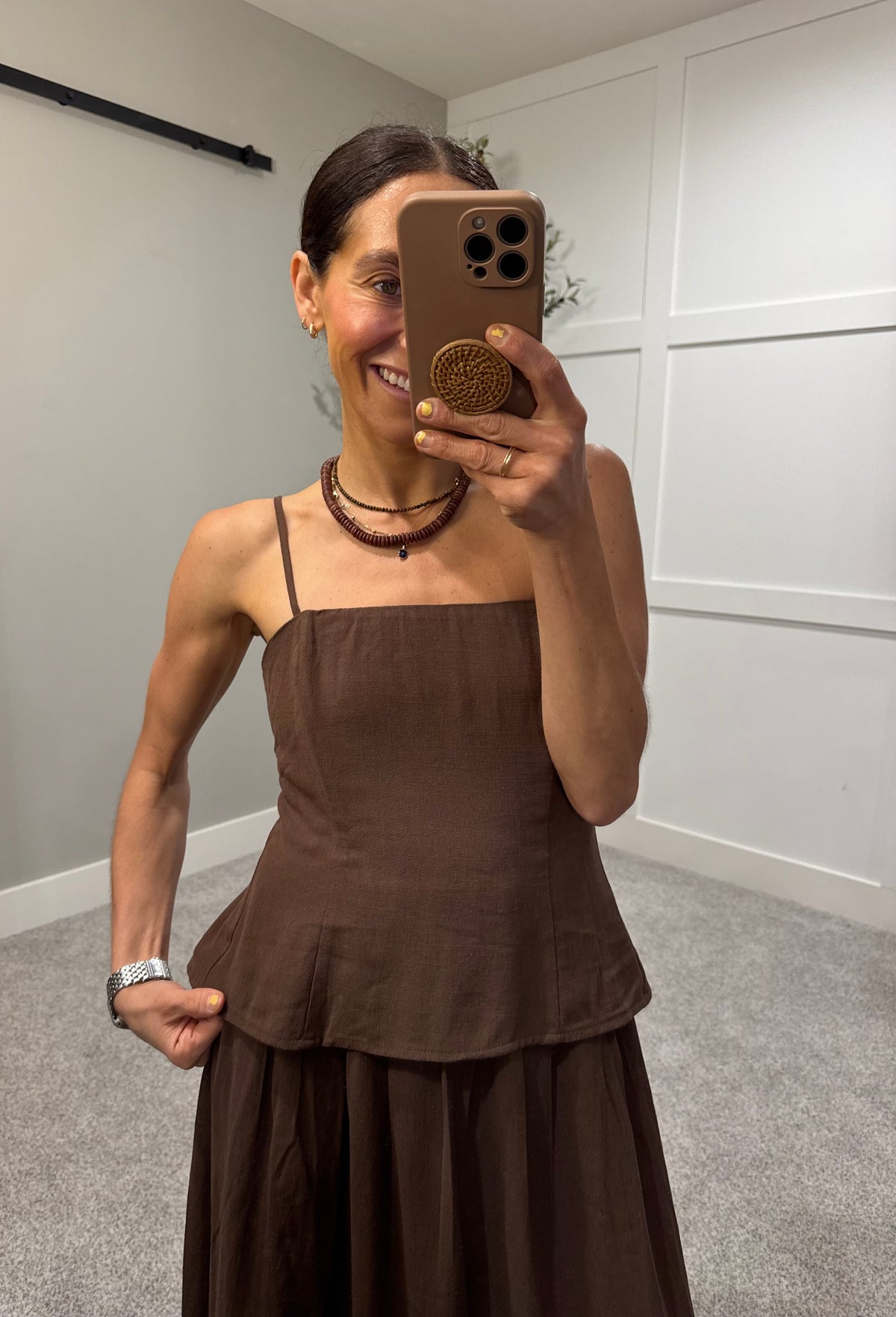 Claire Cami Dress | Brown