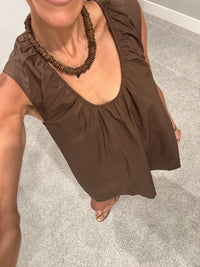 Talia Swing Dress | Brown