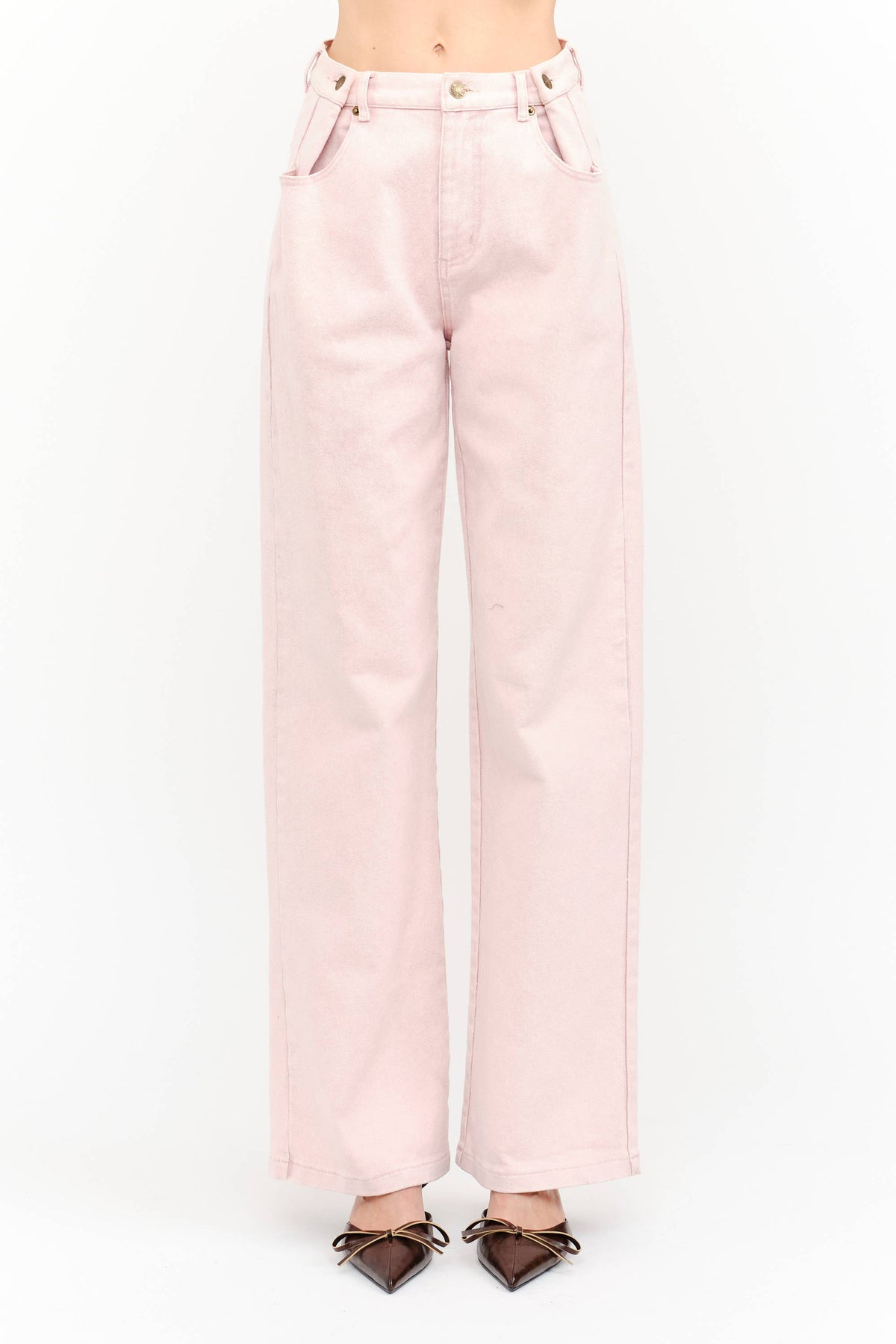 Gabrie Denim Pants | Dusty Rose