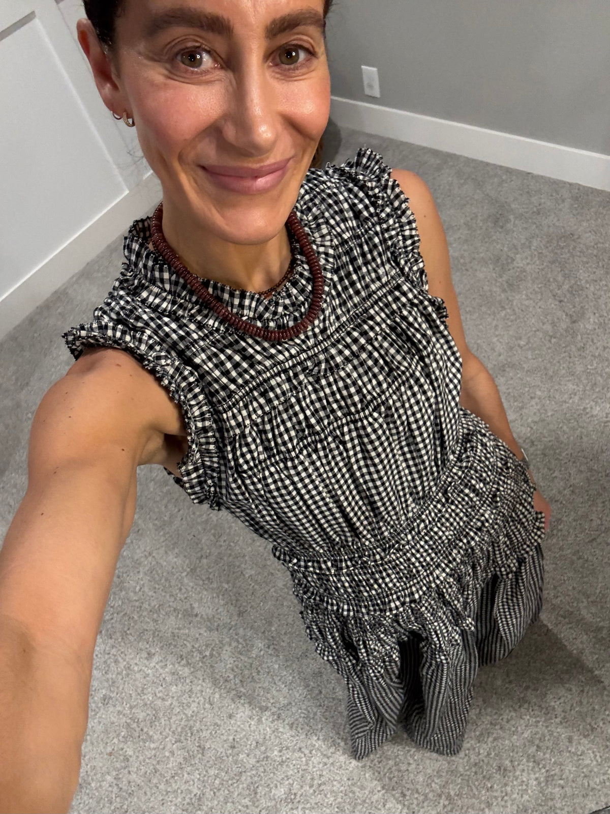 Neily Gingham Maxi | Black