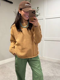 Camel Crewneck Sweater