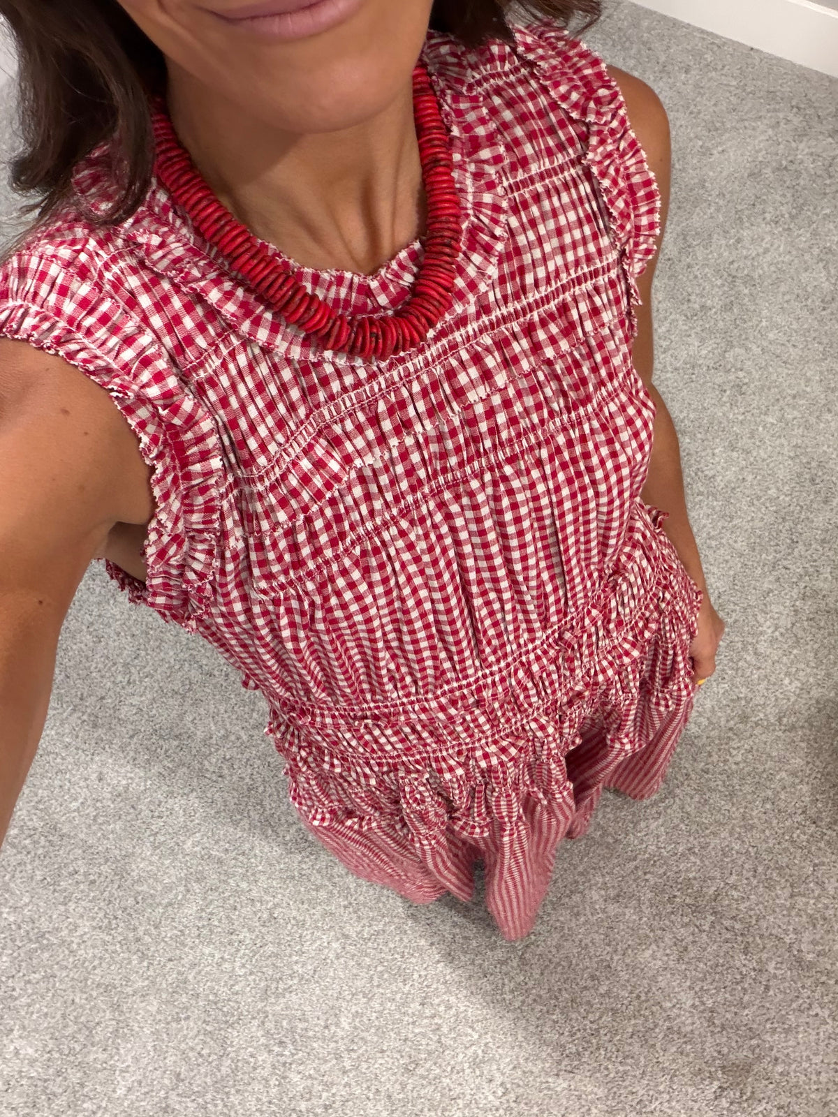 Neily Gingham Maxi | Red