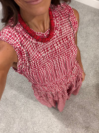 Neily Gingham Maxi | Red