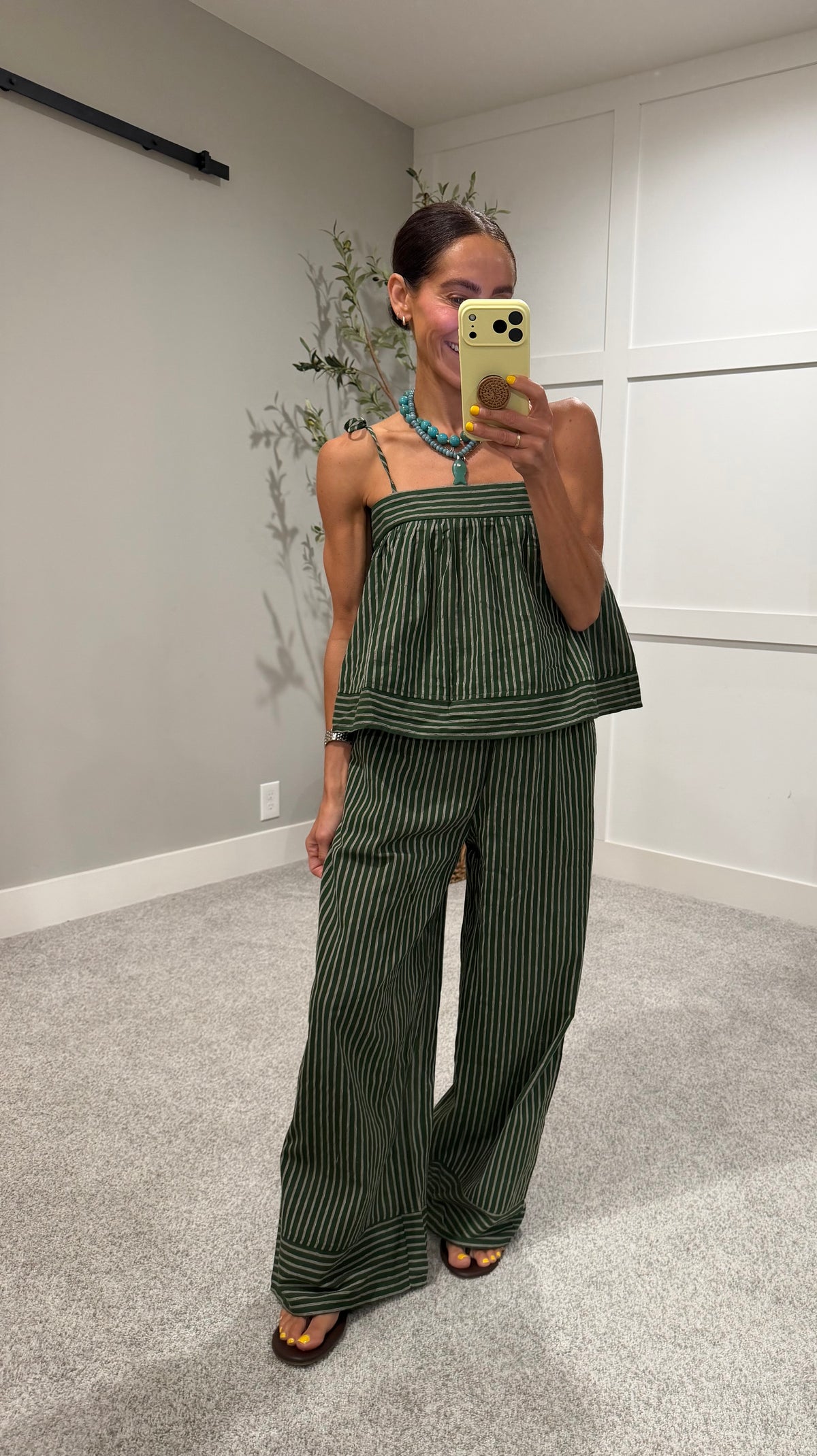 Monica Striped Set | Green