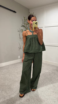 Monica Striped Set | Green