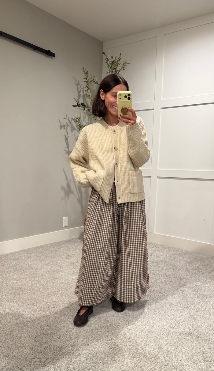 Chunky Rib Cardigan | Natural Cream
