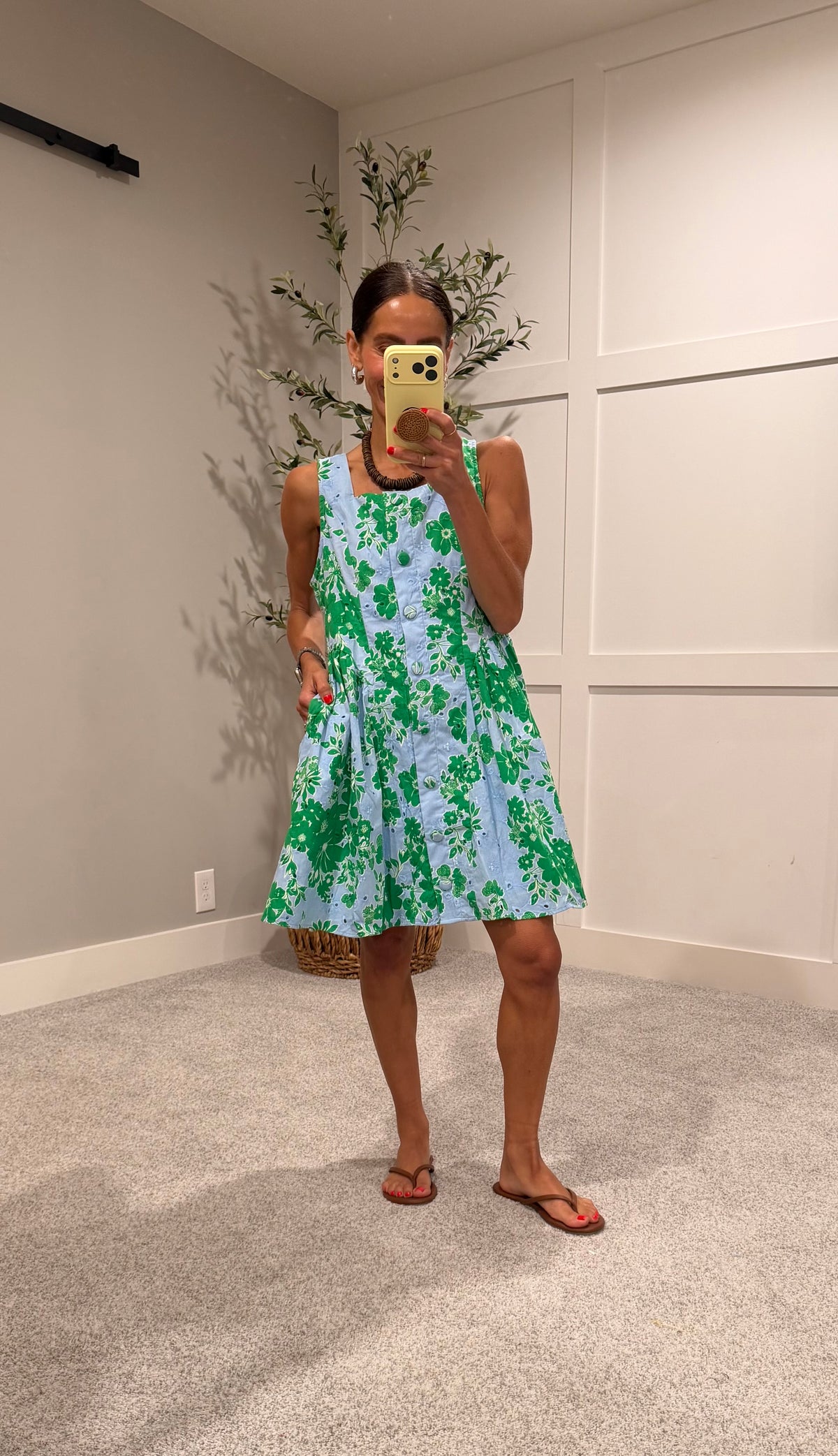 Azuela Floral Dress | Blue/Green