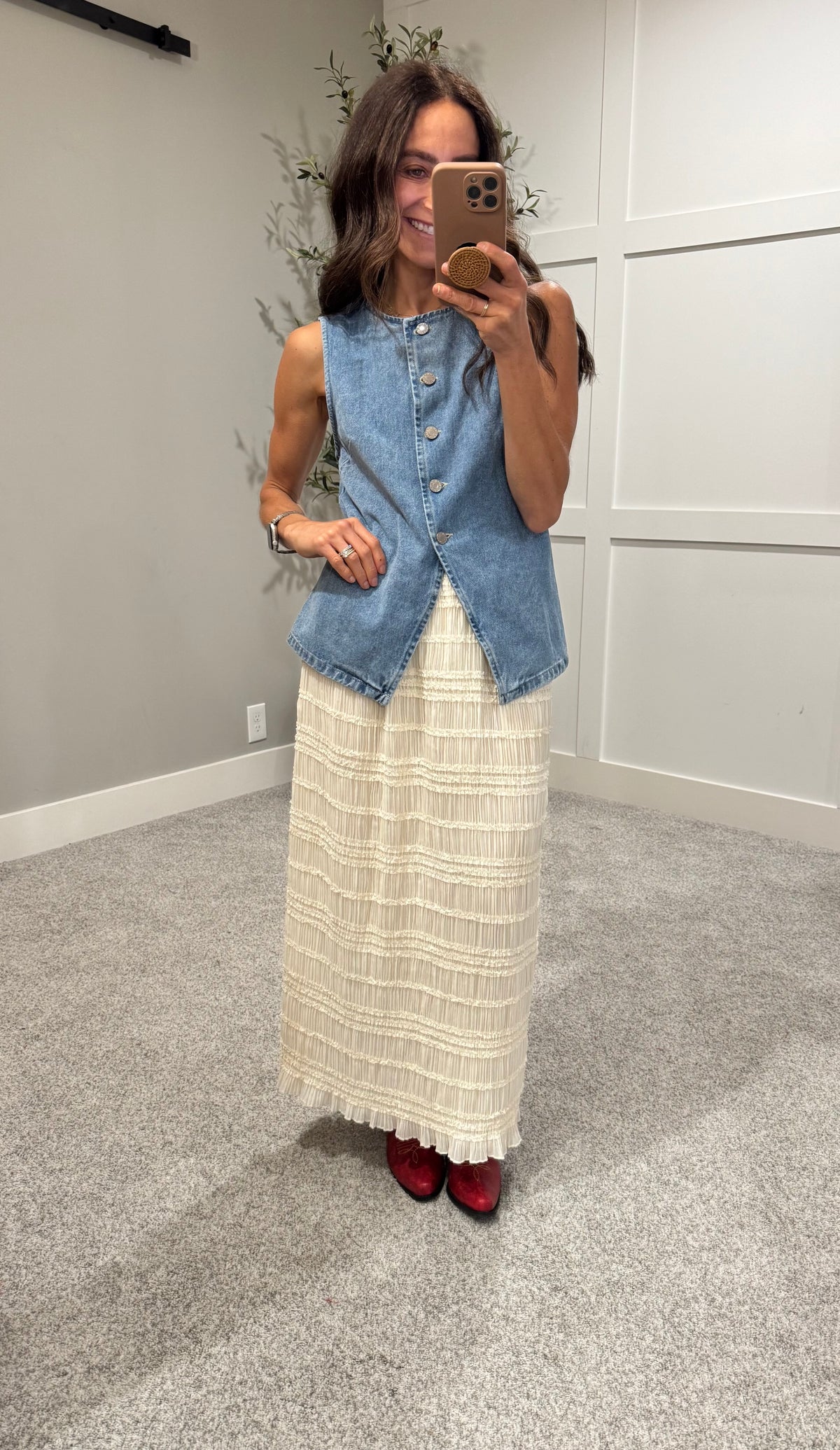 Fitted Denim Vest