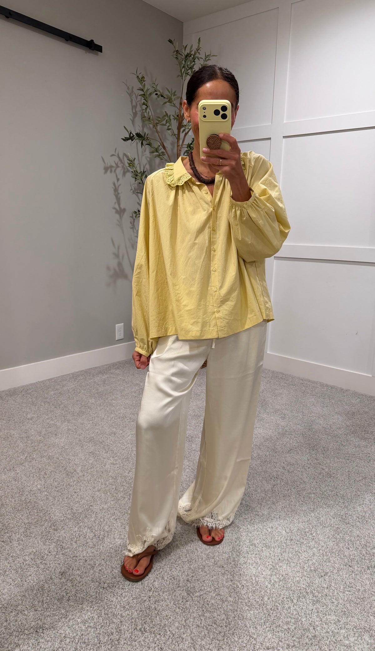 Daffodil Eyelet Collar Shirt