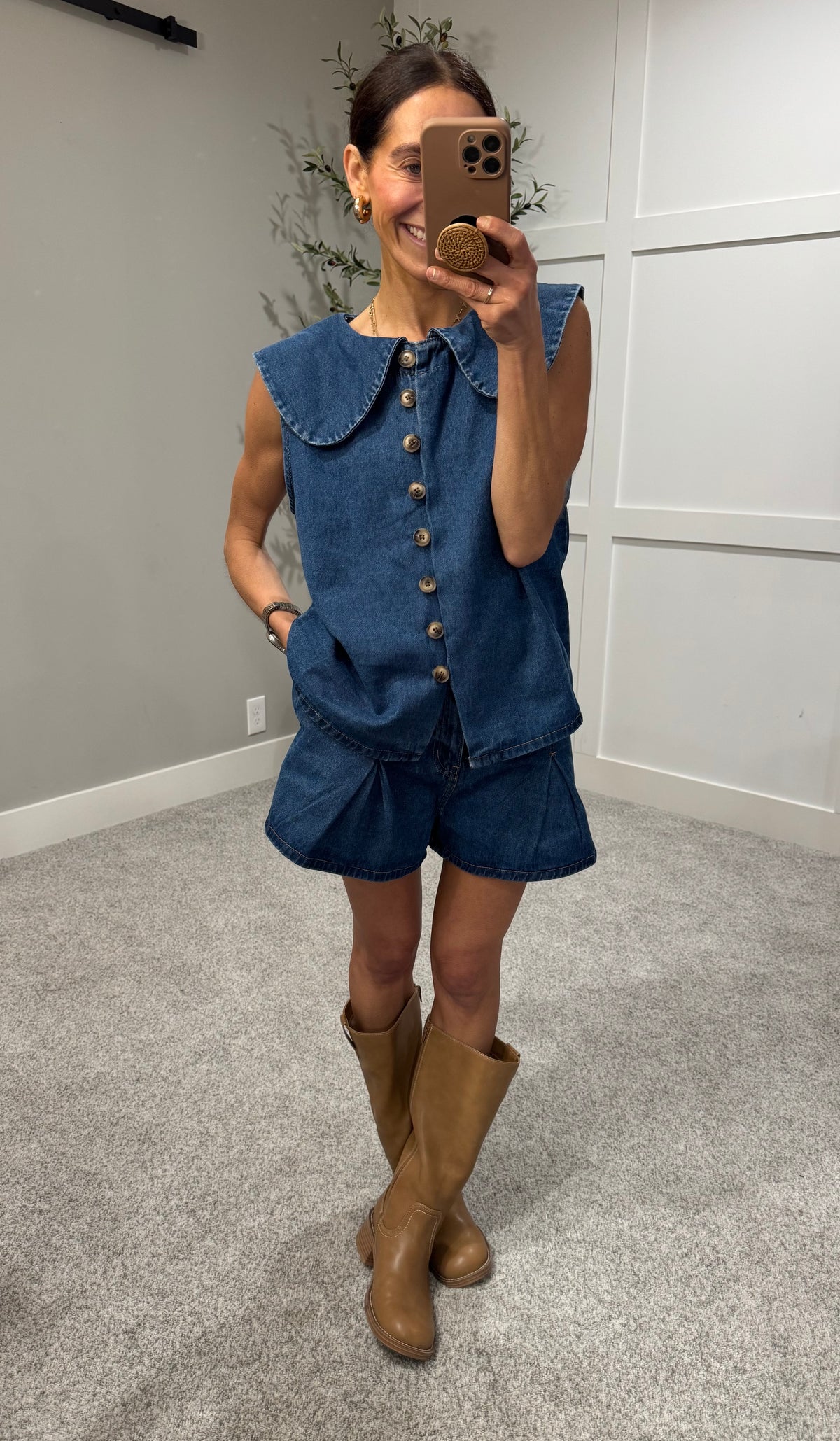 Peter Pan Denim Shorts