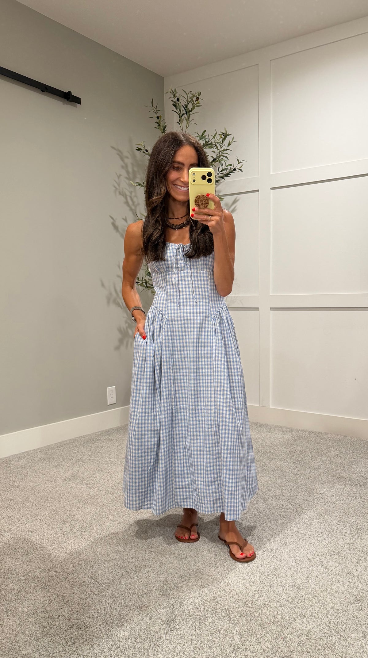 Vivian Checkered Dress | Blue