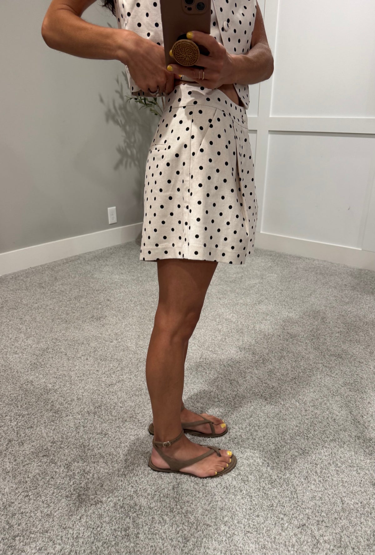 Macy Polka Dot Set | Oatmeal/Black