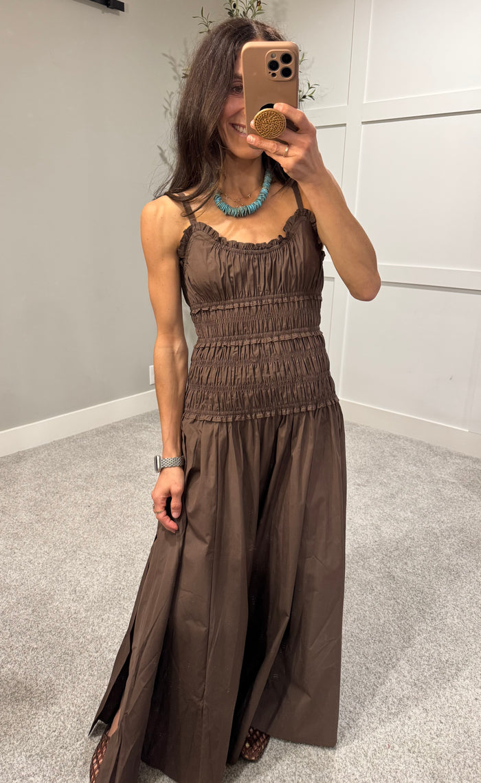 Luna Maxi Dress | Coffee Bean