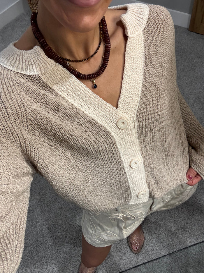 Eze Cardigan Sweater | Cream