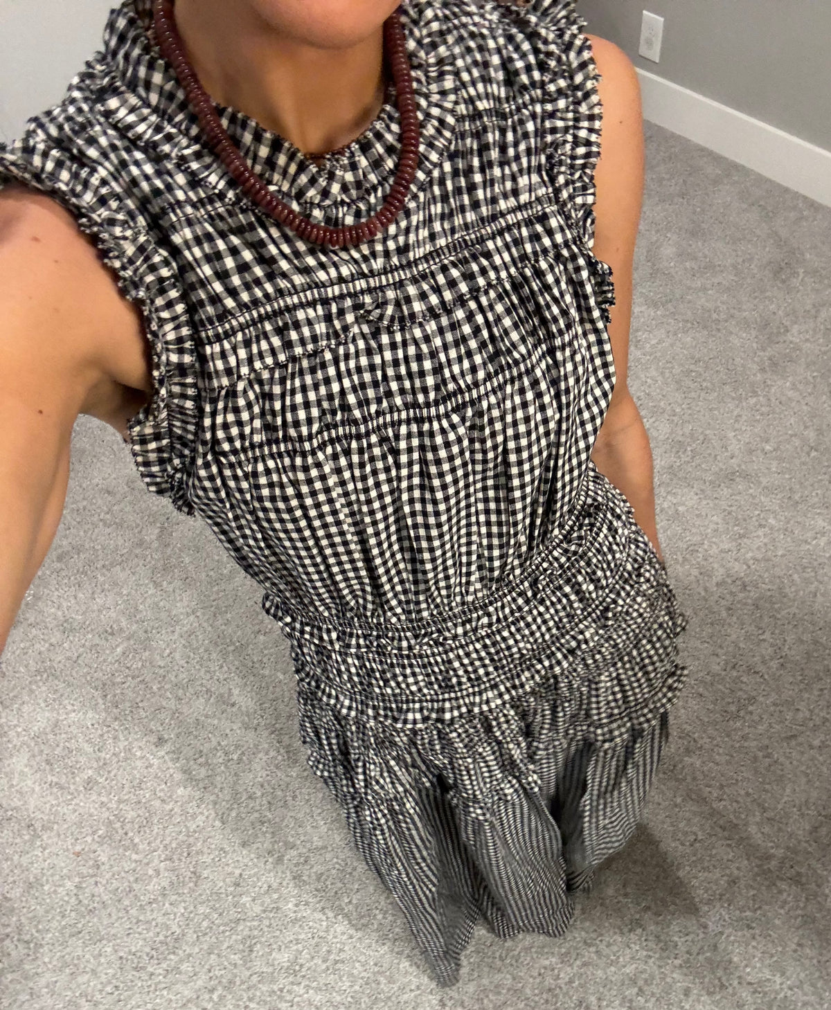 Neily Gingham Maxi | Black